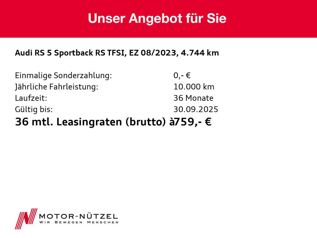 Audi RS5 Sportback MATRIX+B&O+KERAMIK+HuD+ACC+PANO+VC