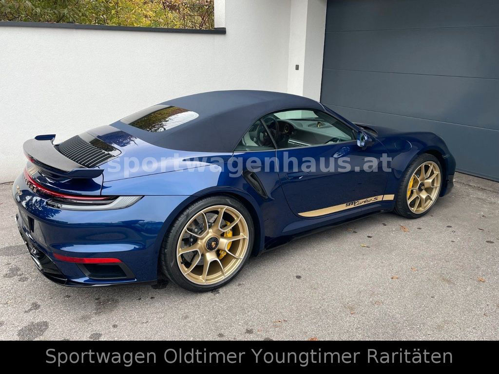 Porsche 911 992 Turbo S Cabrio*Enzianblau*Gold*MWST*