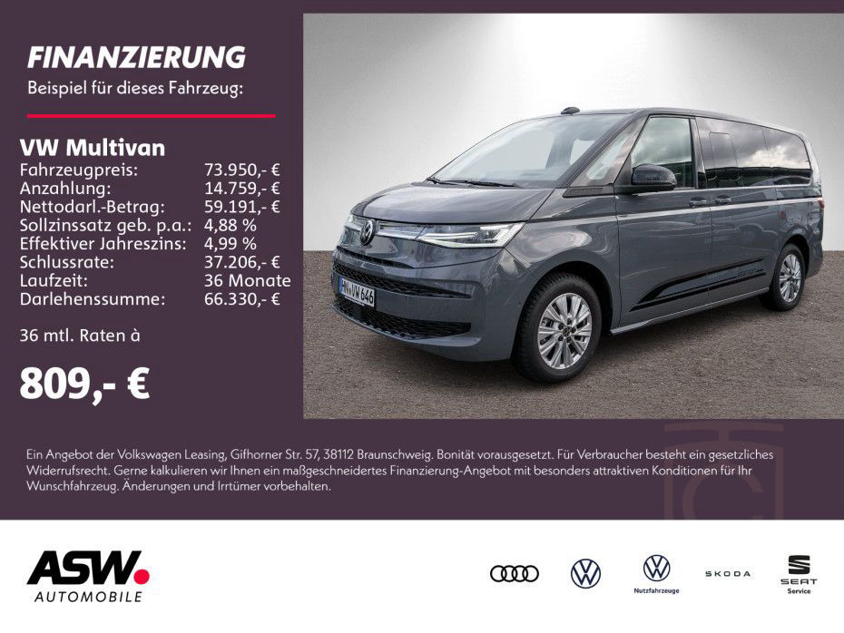 Volkswagen Multivan Life 2,0 TDI SCR DSG lang 7-Sitzer AHK