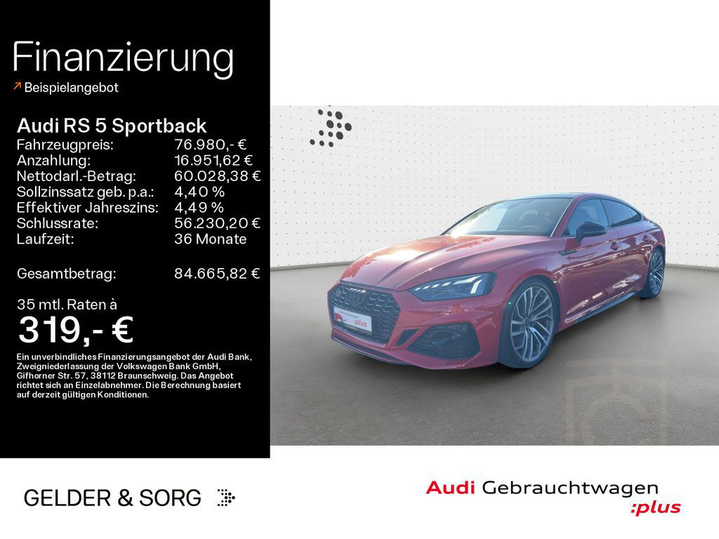 Audi RS 5 Sportback 280km/h*Sportabgas*360°*Pano*HuD