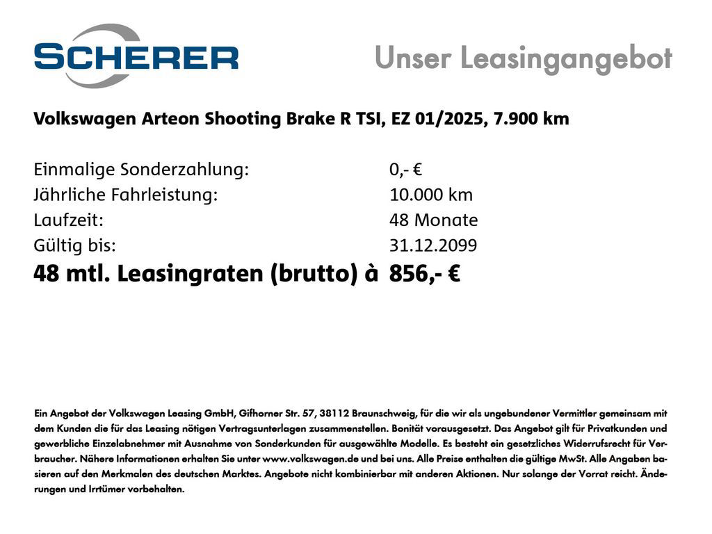 Volkswagen Arteon Shootingbrake R, Vmax 270 km/h, AHK, Lede