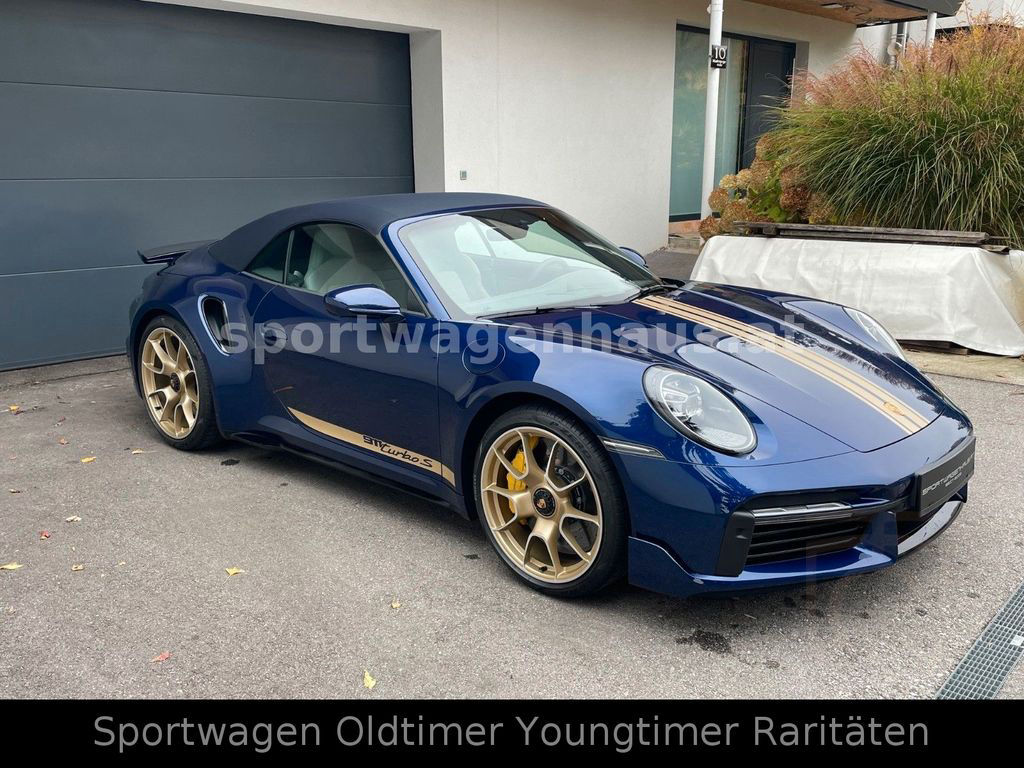 Porsche 911 992 Turbo S Cabrio*Enzianblau*Gold*MWST*