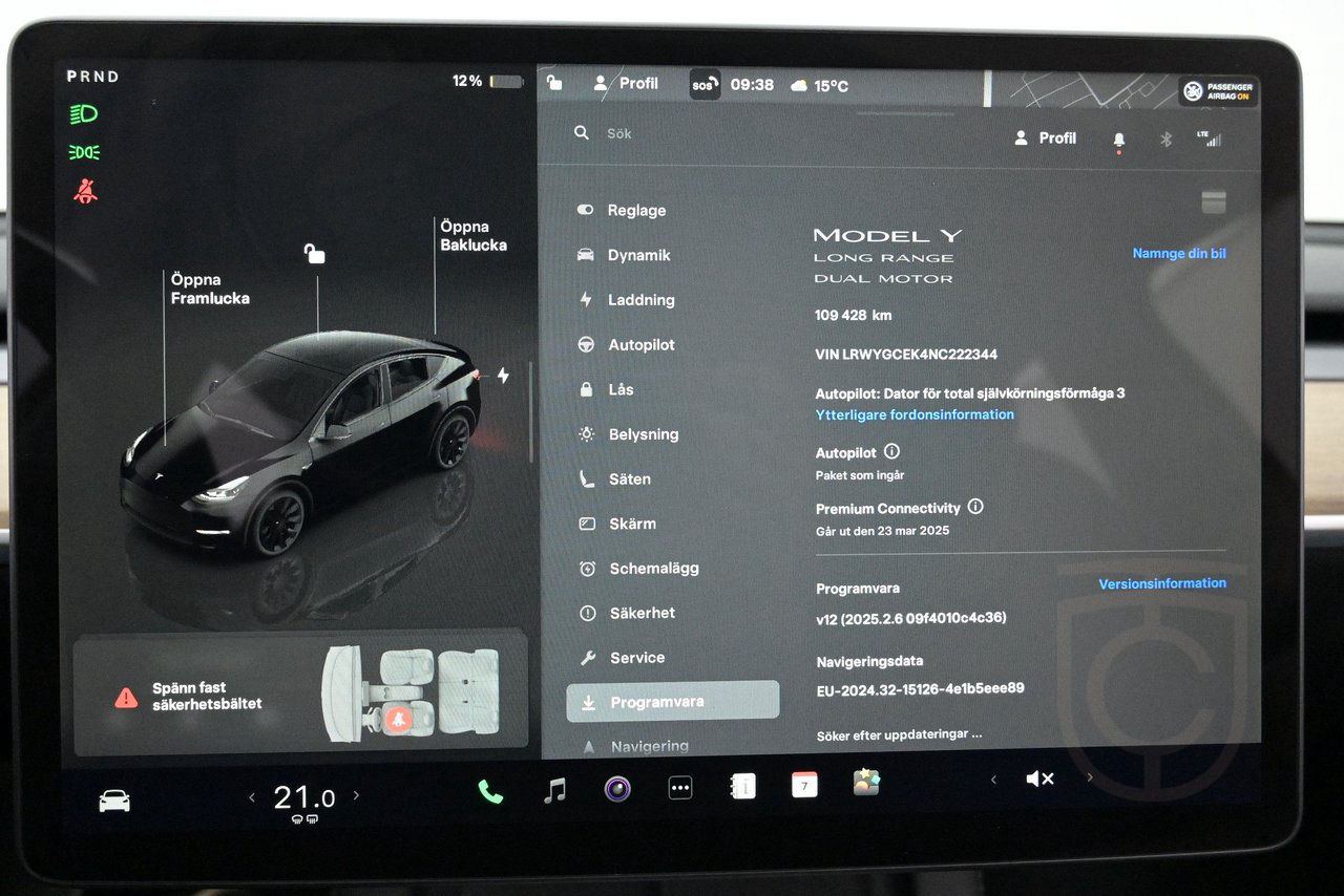 Tesla Model Y Long Range AWD Autopilot 20" Pano