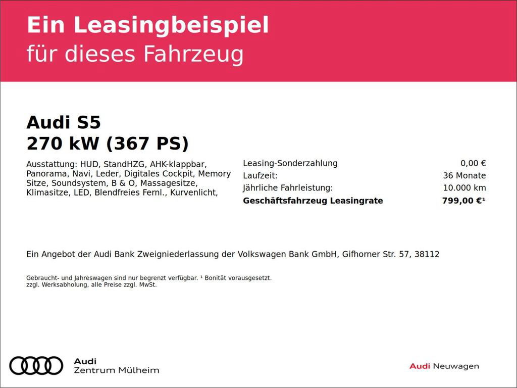 Audi S5 Limousine TFSI 270 kW quattro edition oneStan
