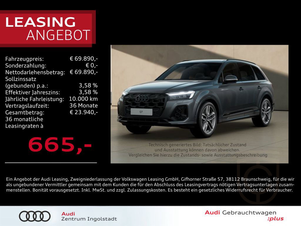 Audi Q7 55 TFSI e qu S line MATRIX Luft AHK HuD 21"