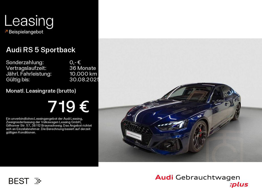 Audi RS 5 Sportback*HUD*B&O*LASER*NAVI-PLUS*290KM/H*O
