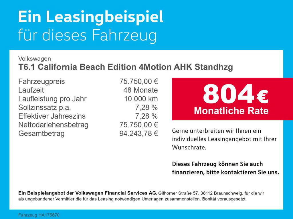 Volkswagen T6.1 California Beach Edition 4Motion AHK
