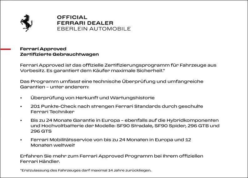 Ferrari 296 GTS *360-Grad Kamera*Apple Carplay*