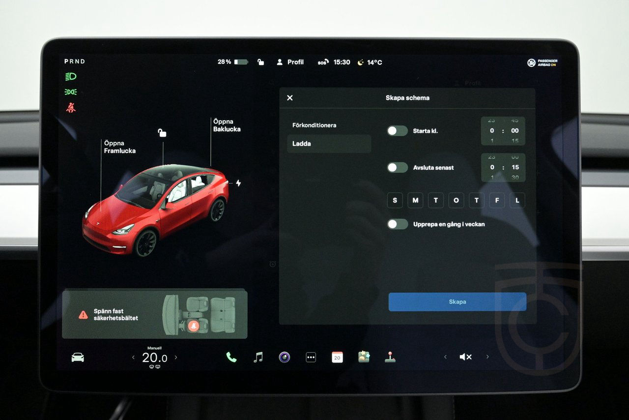 Tesla Model Y Long Range AWD Autopilot 20" Pano