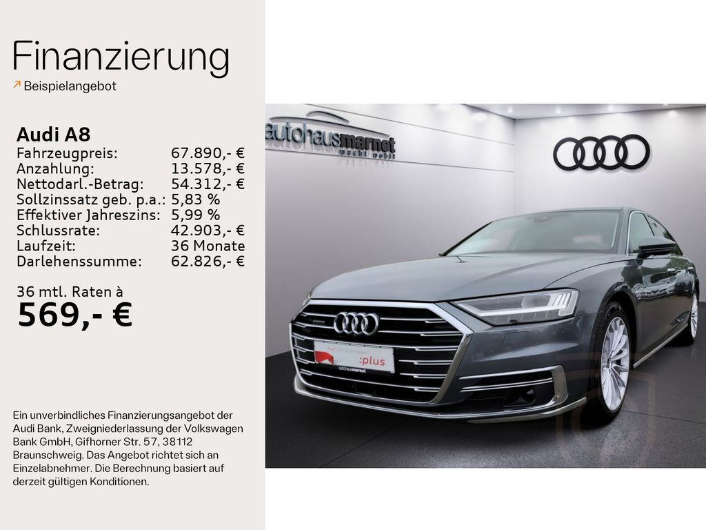 Audi A8 Lang 50 TDI quattro*Navi*Matrix*B&O*HUD*Pano*