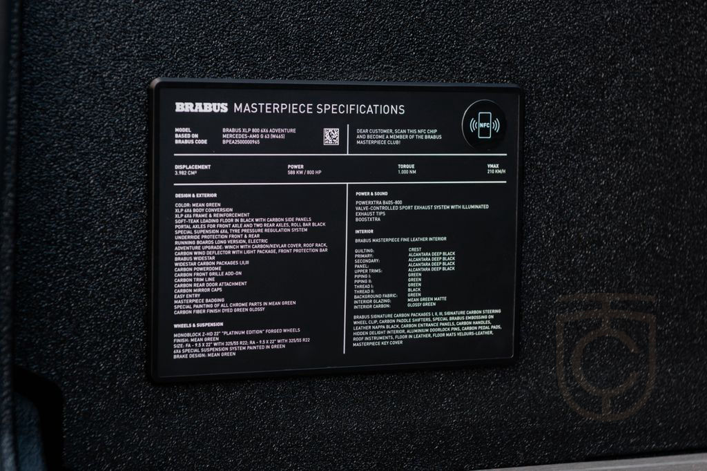 Mercedes-Benz BRABUS XLP 800 6x6 *MASTERPIECE*NEW MODEL*GREEN*