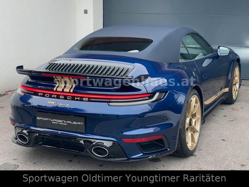 Porsche 911 992 Turbo S Cabrio*Enzianblau*Gold*MWST*