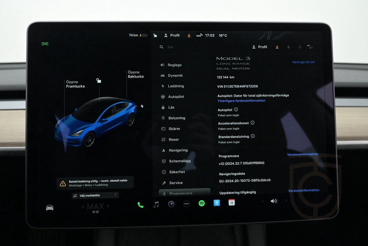 Tesla Model 3 Long Range AWD Refresh AP Acc.Boost Pano