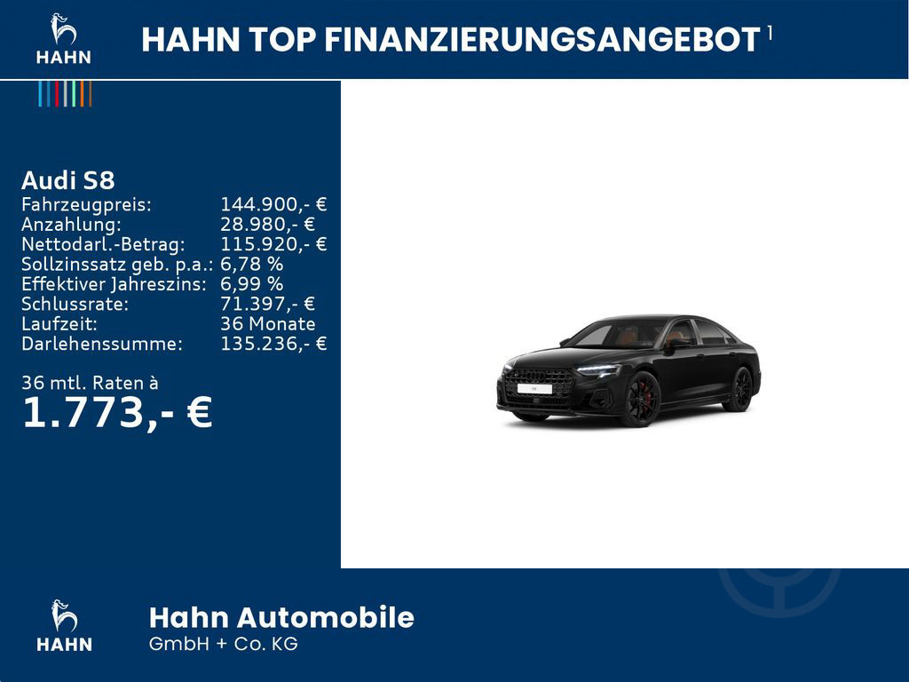 Audi S8 TFSI NEUPREIS 183.635EUR-Panorama-Glasdach-Ba