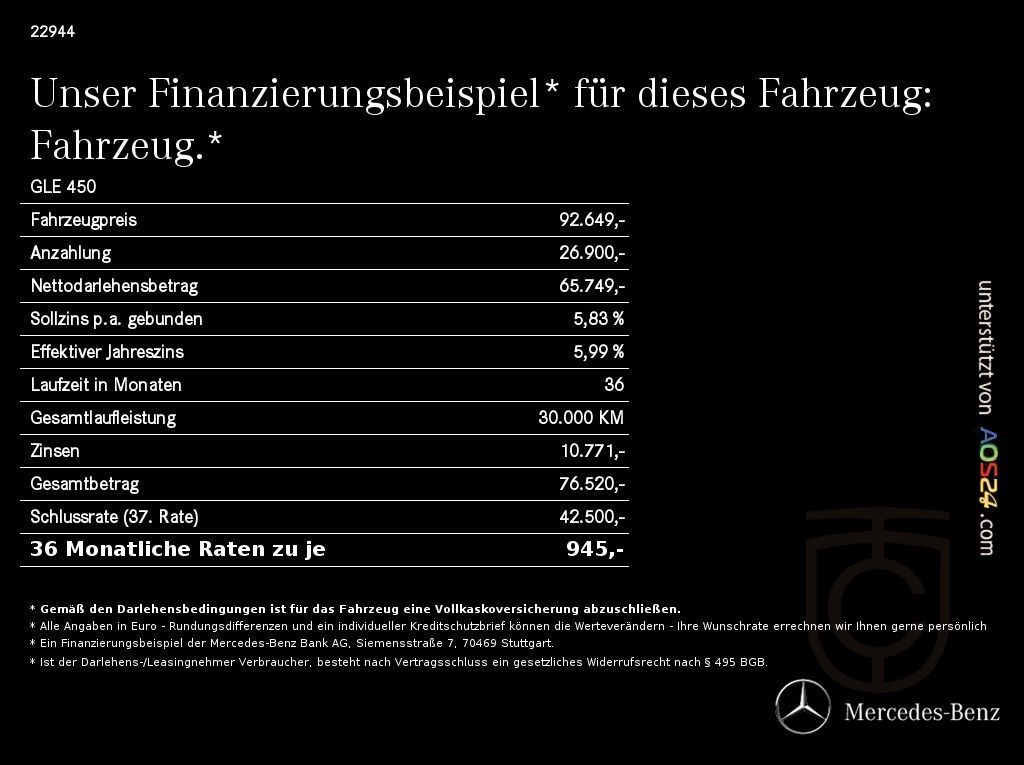 Mercedes-Benz GLE 450 d AMG 4M Airmatic*AHK*Burmester*360°*21"