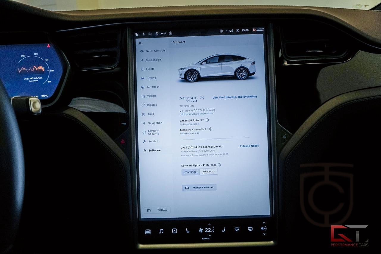 Tesla Model X 75D Luftfjädring Autopilot Leasebar 1 Ägare