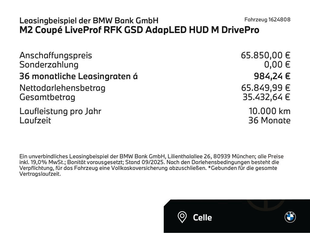 BMW M2 Coupé LiveProf RFK GSD AdapLED HUD M