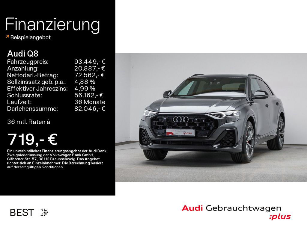 Audi Q8 60 TFSIe quattro S-LINE*PANO*AHK*HUD*LEDER*HD