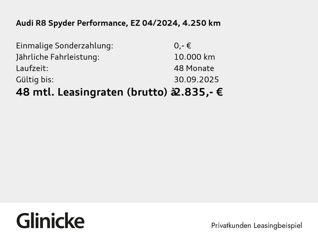 Audi R8 Spyder V10 performance qu. Keramik Carbon LM
