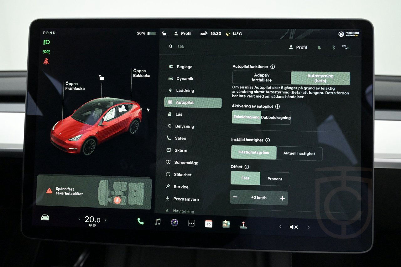 Tesla Model Y Long Range AWD Autopilot 20" Pano