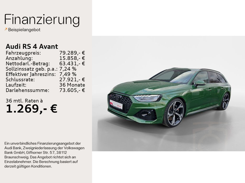 Audi RS4 Avant MATRIX*PANO*RS-AGA*280KM/H*HUD*B&O*NAV
