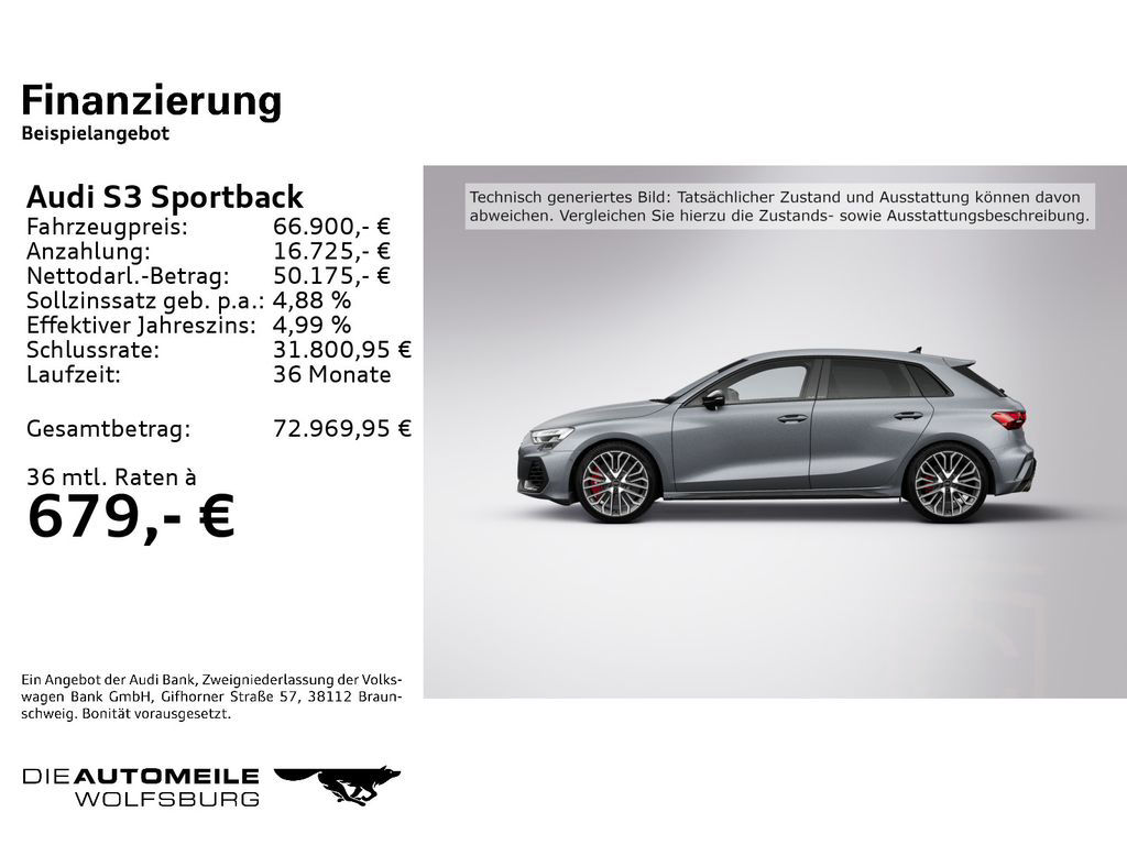 Audi S3 Sportback (8YF)(04.2024->) 2.0 TFSI quattro