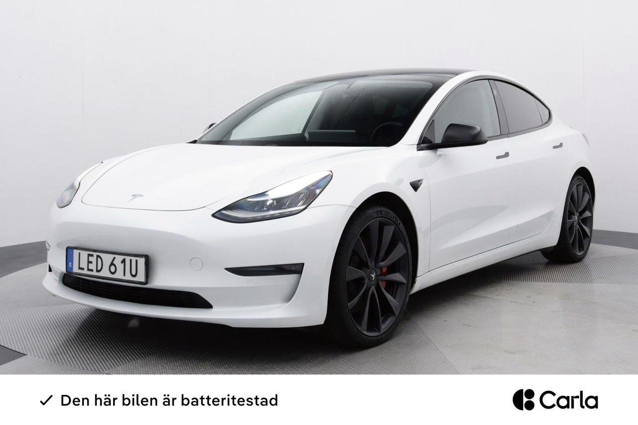 Tesla Model 3 Performance AWD 20" Autopilot Panorama V-hjul
