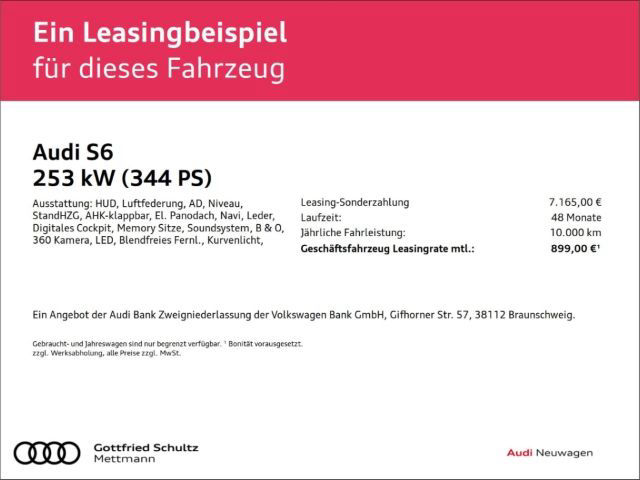 Audi S6 AVANT PANO LUFTFAHRWERK STANDHEIZUNG AHK 3.0