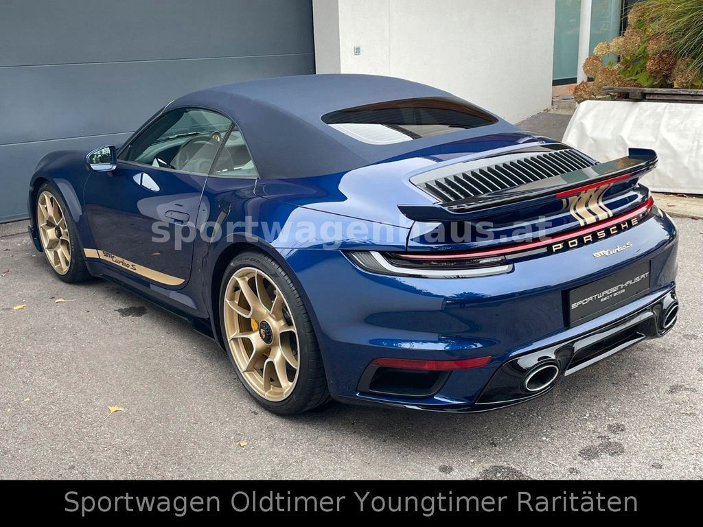 Porsche 911 992 Turbo S Cabrio*Enzianblau*Gold*MWST*