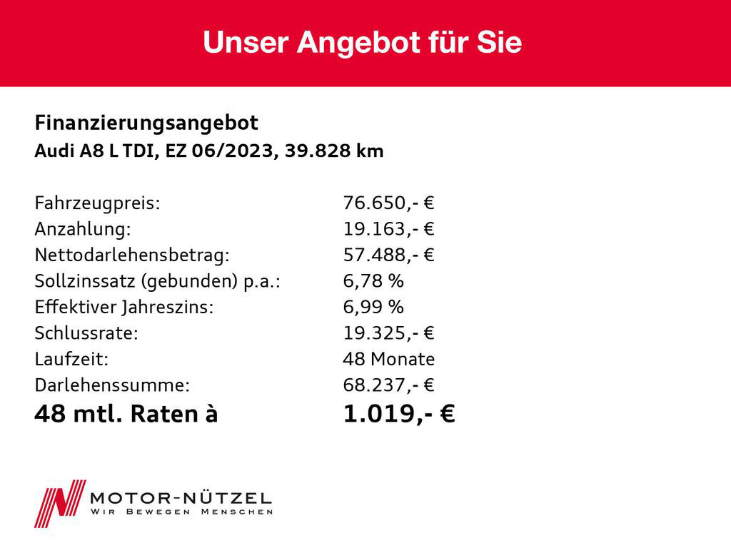 Audi A8 L 50 TDI QU D-MATRIX+AIR+B&O+TV+ACC+PANO+360°