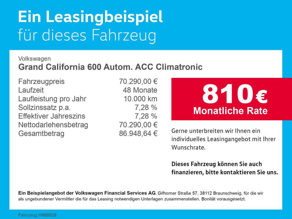 Volkswagen Grand California 600 Autom. ACC Climatronic LED