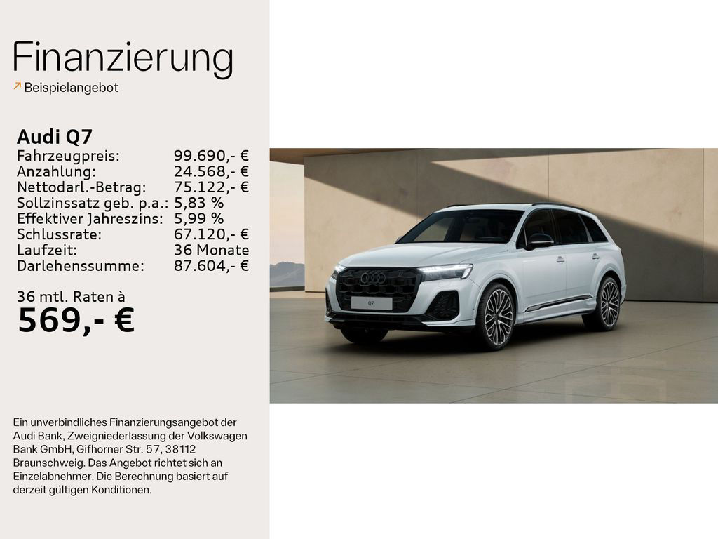 Audi Q7 50 TDI S LINE NEW MODELL EUPE 132 €*7 Sitze