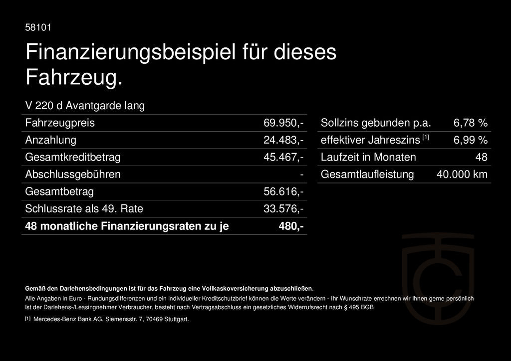 Mercedes-Benz V 220 d Avantgarde lang Distr. MULTIBEAM 360° 9G