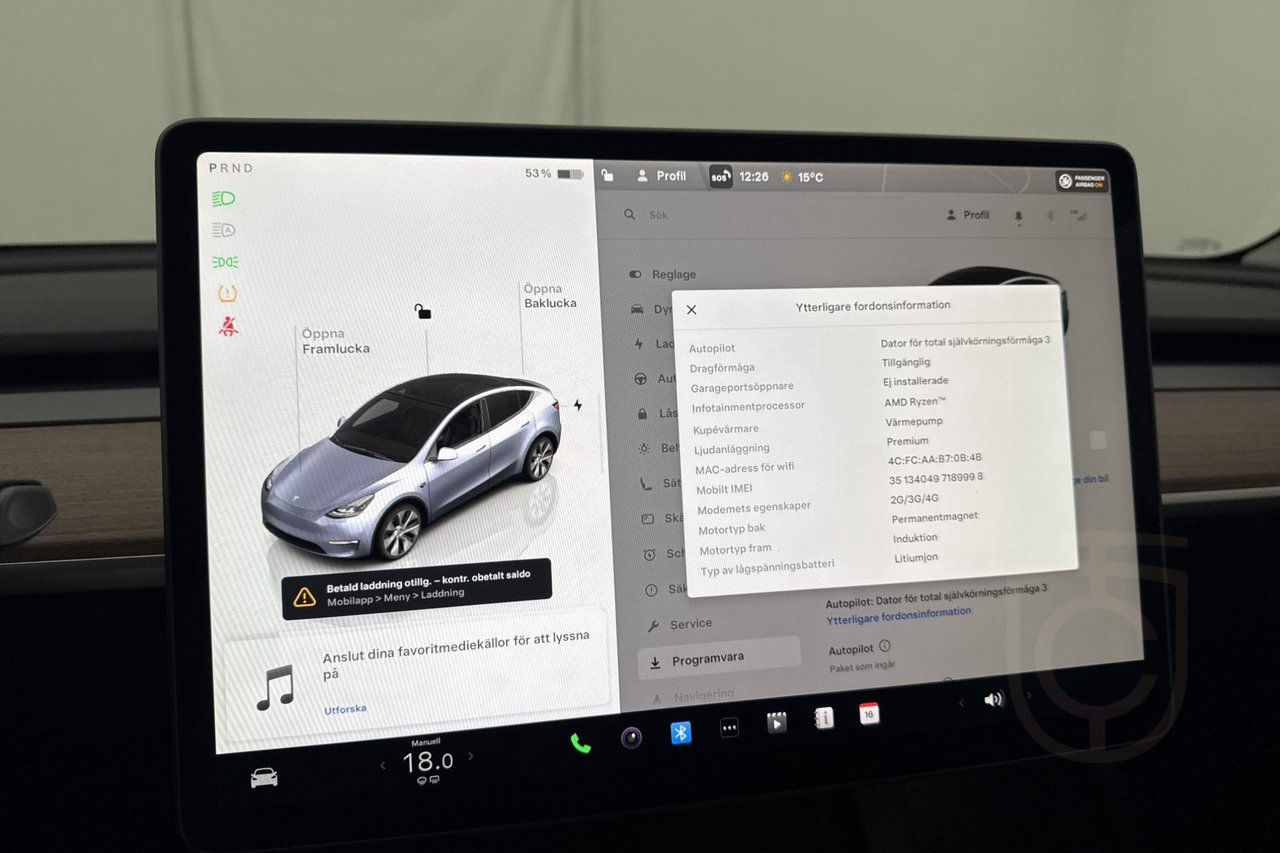 Tesla Model Y Long Range AWD Autopilot Panorama