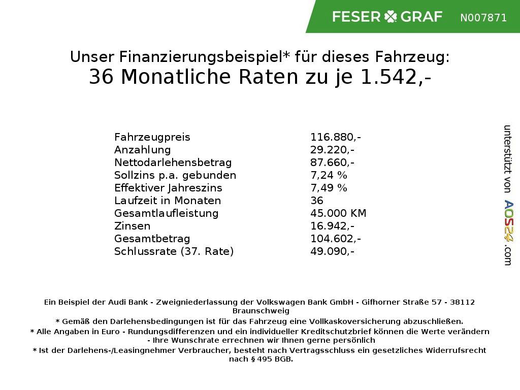 Audi S8 TFSI ACC AHK B&O Matrix Navi Pano Standh.