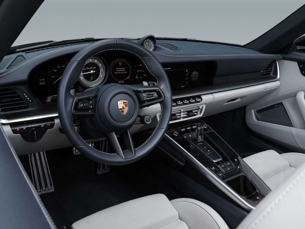 Porsche 992 911 Turbo S Cabrio Leder-crema Burmester