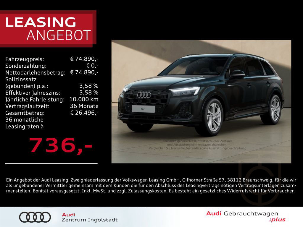 Audi Q7 50 TDI qu S line MATRIX Pano AHK Luft Allradl