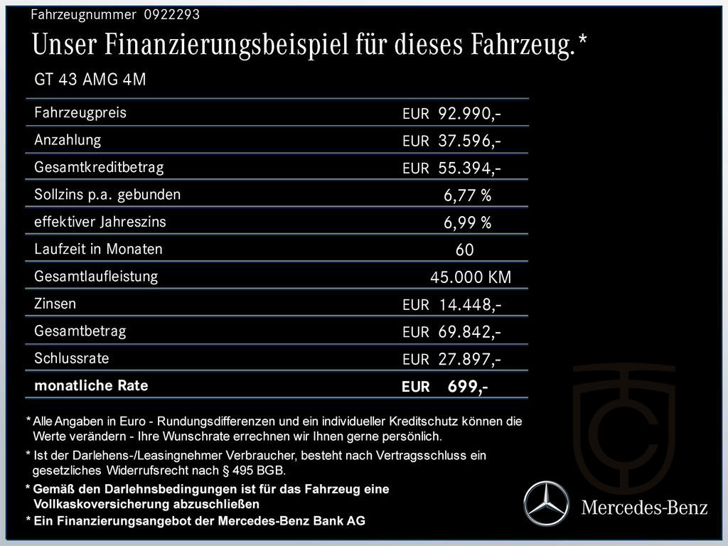 Mercedes-Benz GT 43 AMG 4M V8-STYLING+NIGHT+DISTRO+SHD+KEYLESS